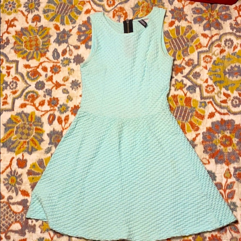 H & M turquoise skater dress